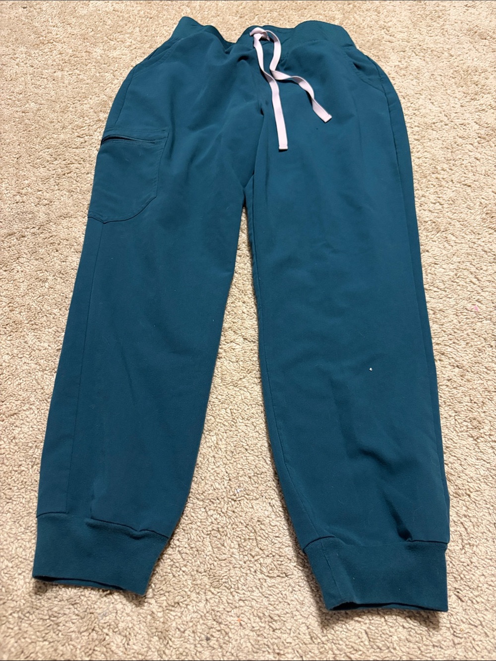 Figs Technical Teal Color Scrub Joggers Large